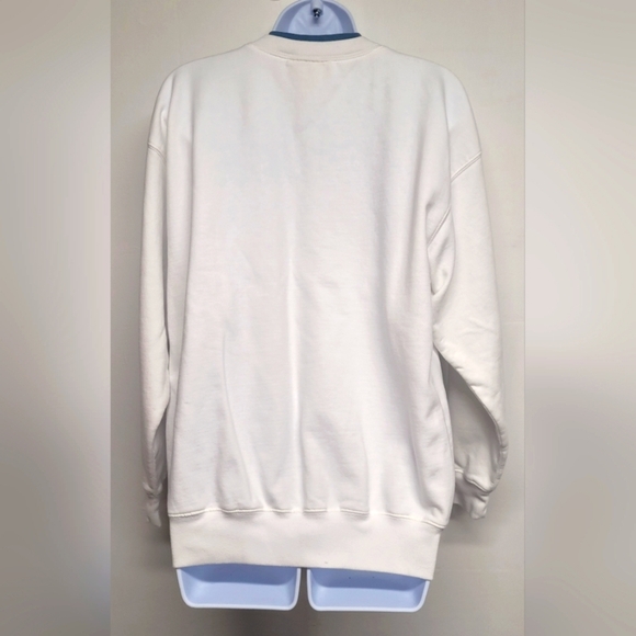 M&C Sportswear White Sweatshirt Embellished M - Picture 2 of 3